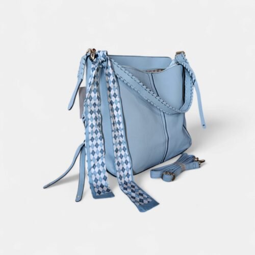 Cartera Bolso Chenson Cuero Pu Celeste