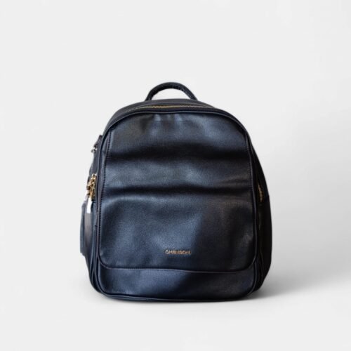 Mochila Chenson Amplia Cuero Pu Negra